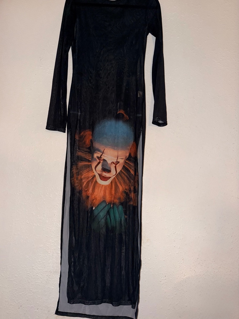 Sheer Black Mesh Long Sleeve pennywise Dress